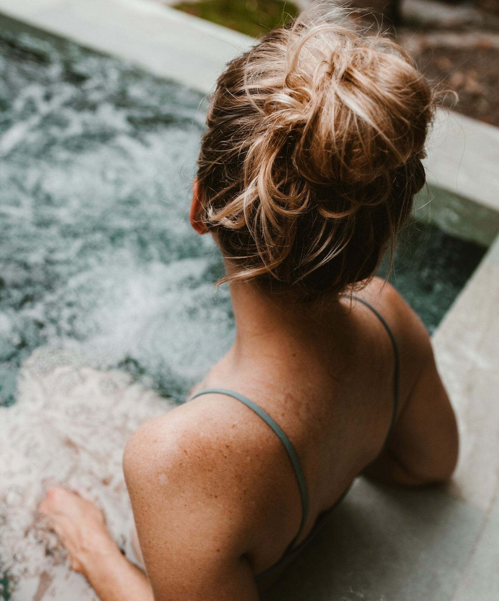 Thermal pools at Terme di Rapolano in Tuscany